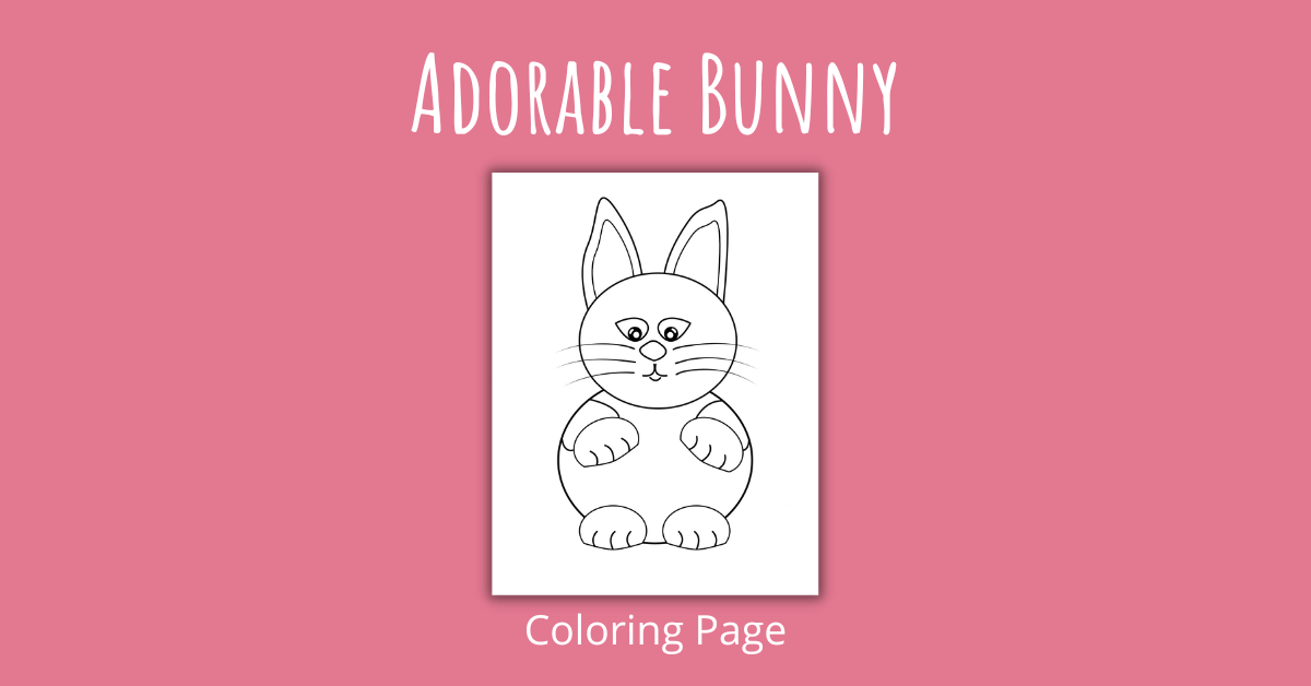 Adorable Bunny Coloring Page