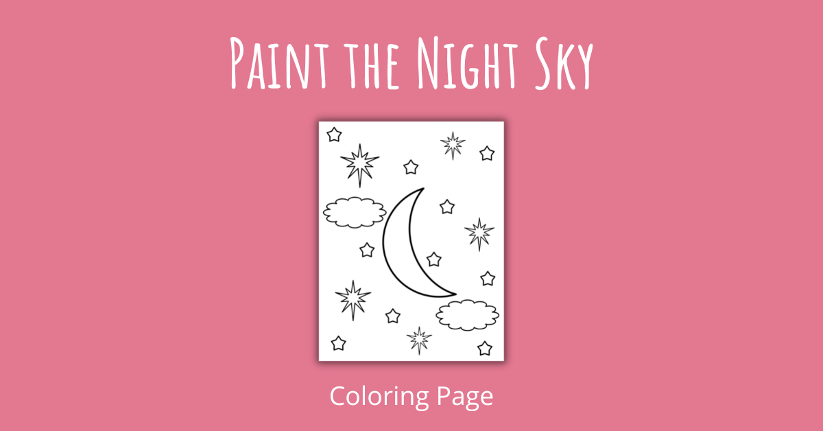 Paint the Night Sky Coloring Page