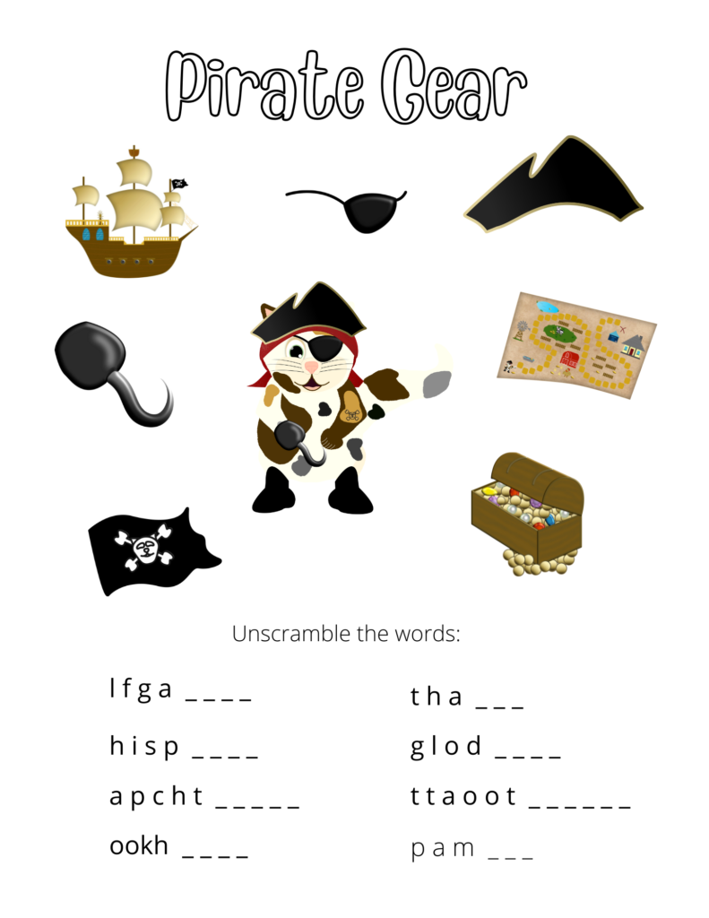 Pirate Gear Unscramble