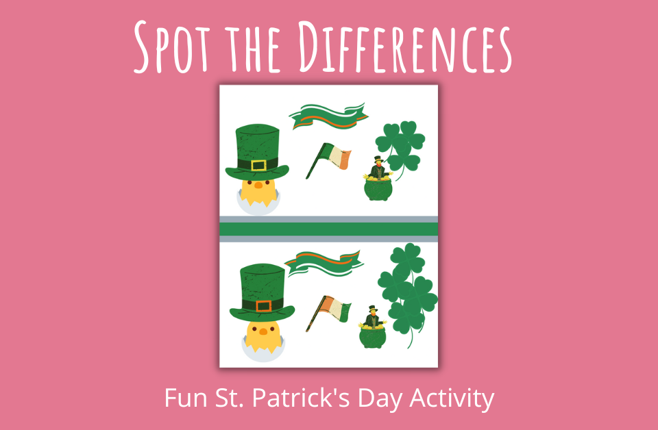 Spot the Differences Fun St. Patrick's Day Activity