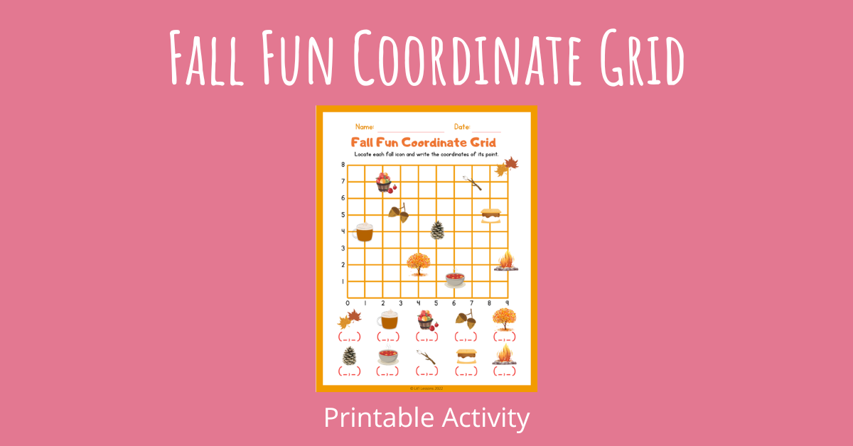 Fall Fun Coordinate Grid Activity
