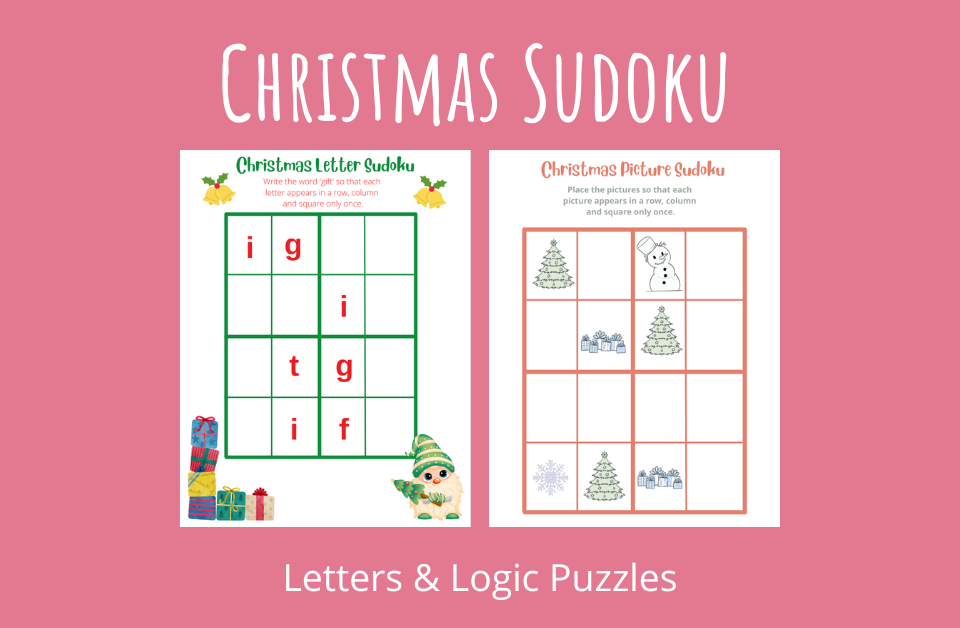 Christmas Sudoku Letters & Logic Puzzles