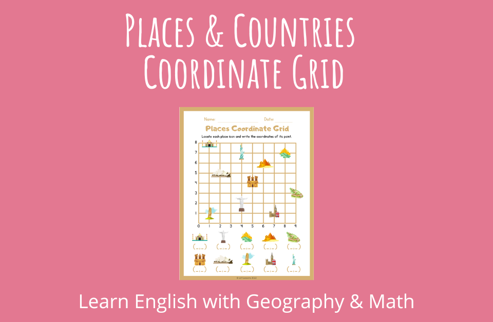 Places & Countries Coordinate Grid