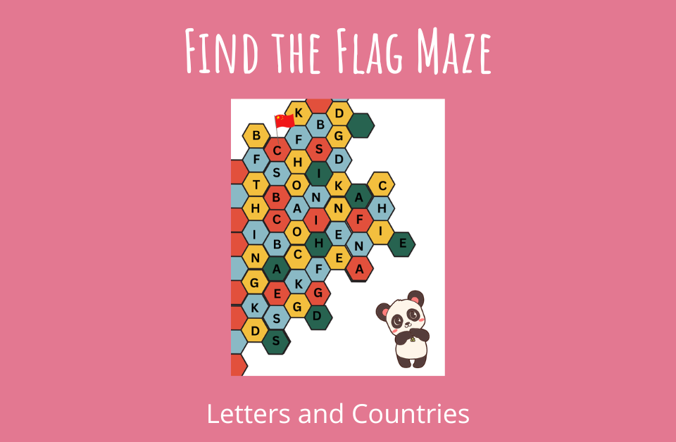 Find the Flag Maze Letters and Countries