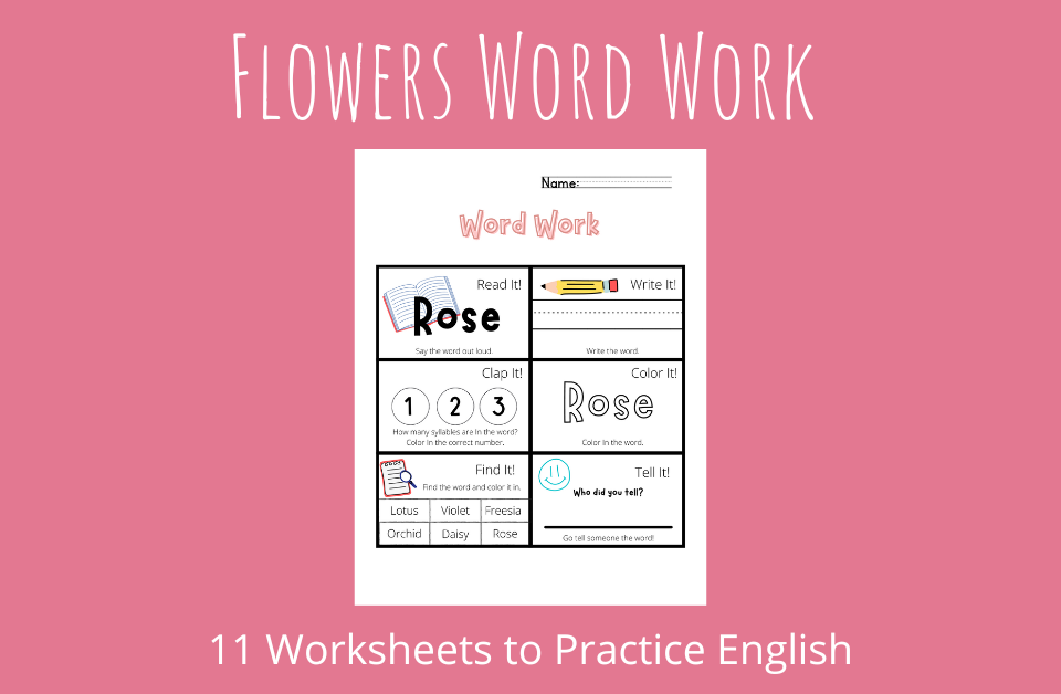 Flowers Word Work