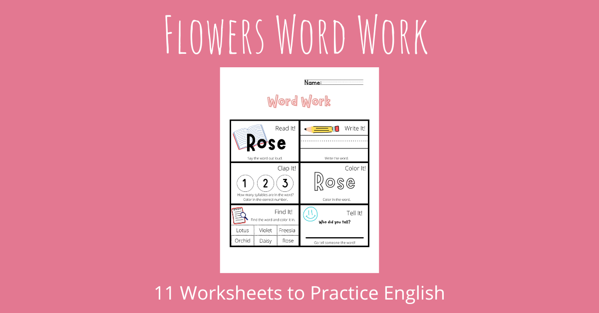 Flowers Word Work