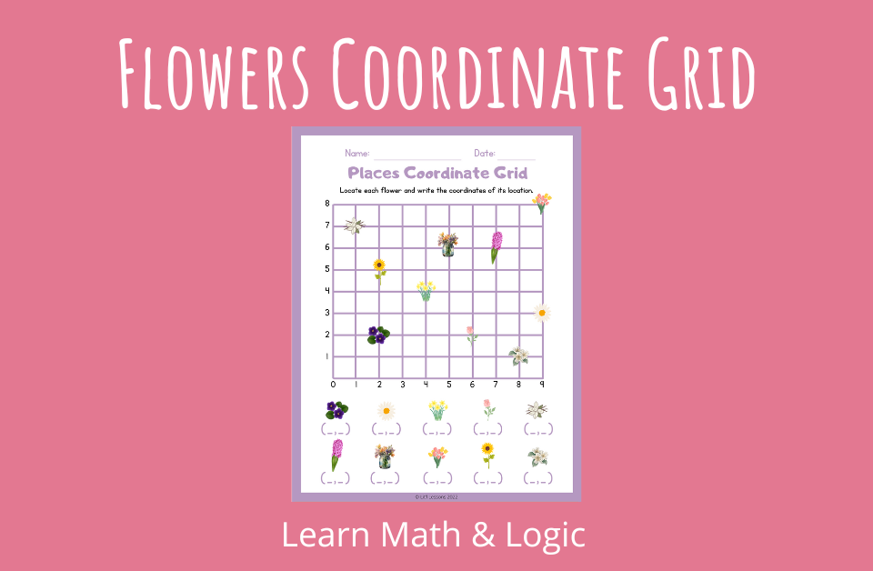 Flowers Coordinate Grid Learn Math & Logic