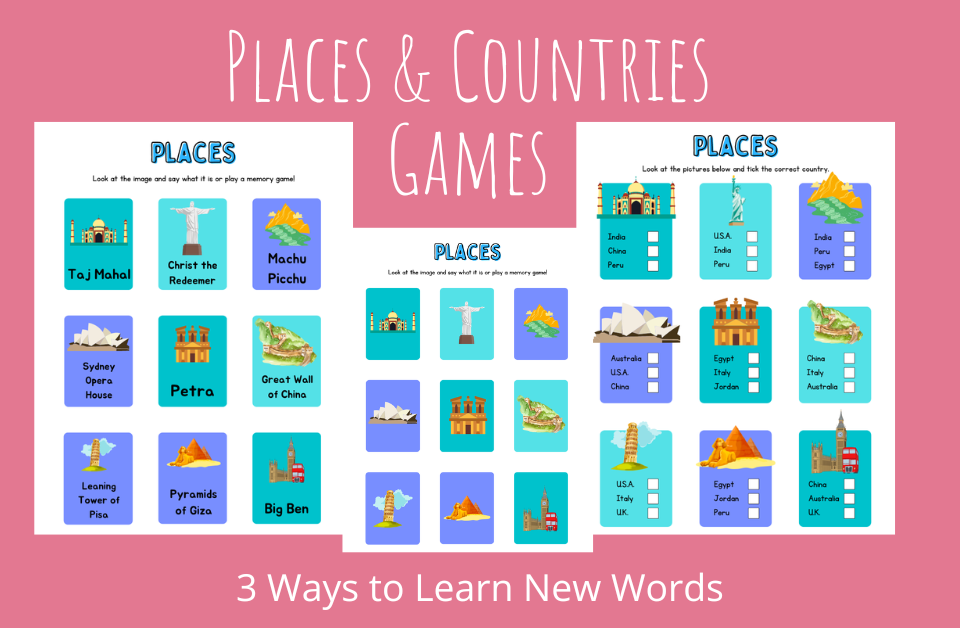 Places and Countries Games 3 Ways to Learn New Words