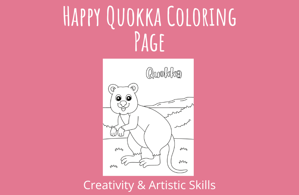 Happy Quokka Coloring Page