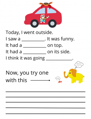 Car & Elephant Writing Prompt